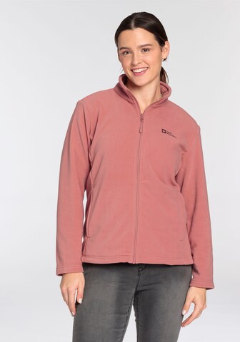 JACK WOLFSKIN Fleece Jacket in Orange: front