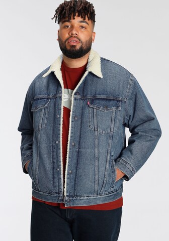 Levi's® Big & Tall Between-Season Jacket 'Sherpa Trucker Jacket' in Blue