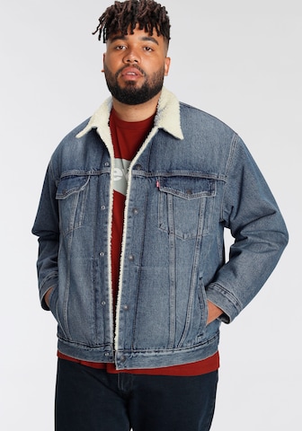 Levi's® Big & Tall Between-Season Jacket 'Sherpa Trucker Jacket' in Blue