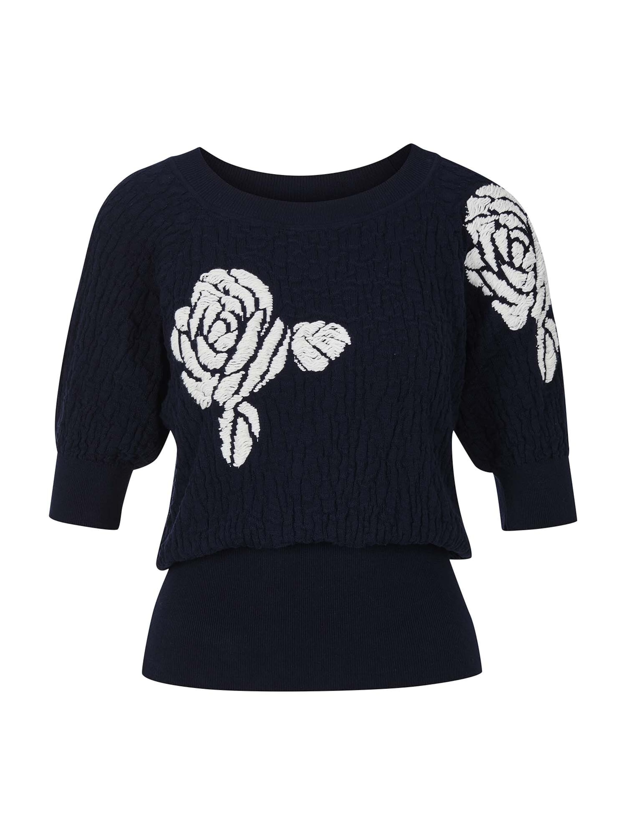 MADELEINE Pullover 'Cloqué' in Blau: Vorderseite