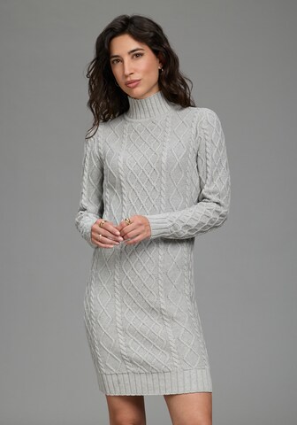 LAURA SCOTT Strickkleid in Grau: Vorderseite