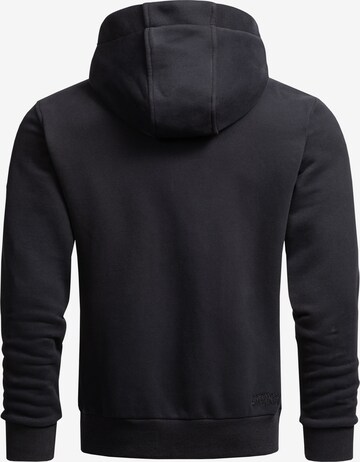 Alessandro Salvarini Zip-Up Hoodie 'Vinzent' in Black