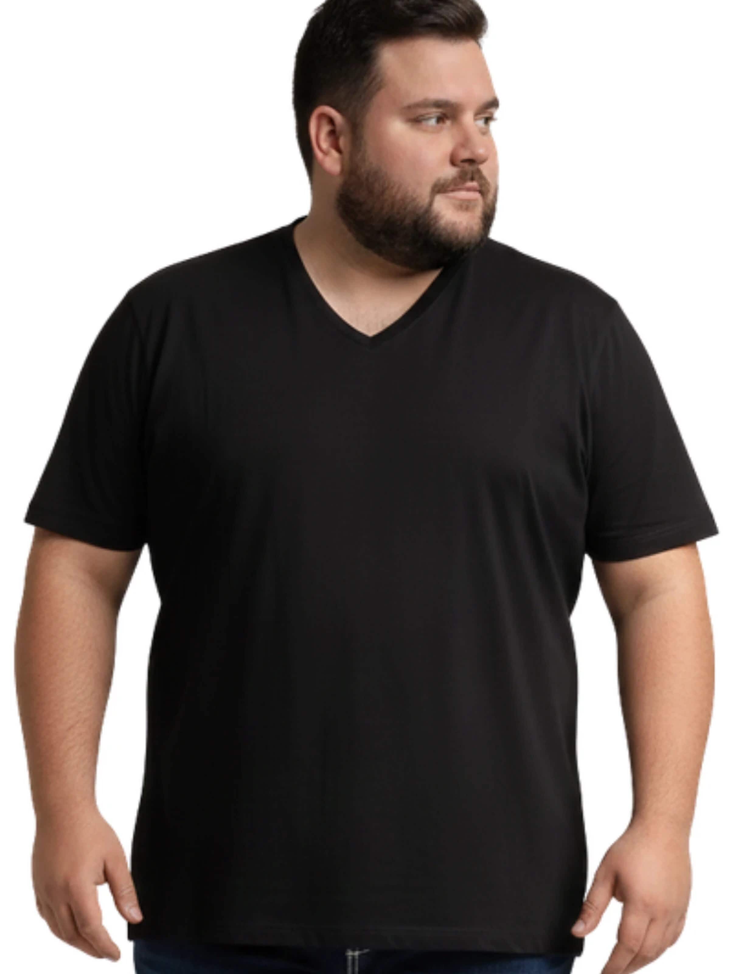 Lavecchia Shirt 'LV-124 Übergrößen' in Black: front