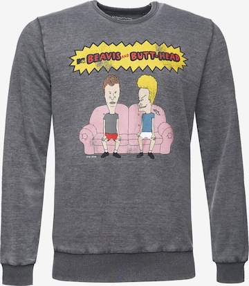 Recovered Sweatshirt 'Beaves and Butthead' in Grey: front