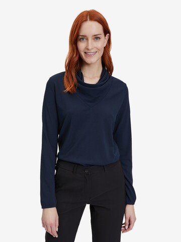 Betty Barclay Blusenshirt mit Wasserfallausschnitt in Blau: predná strana