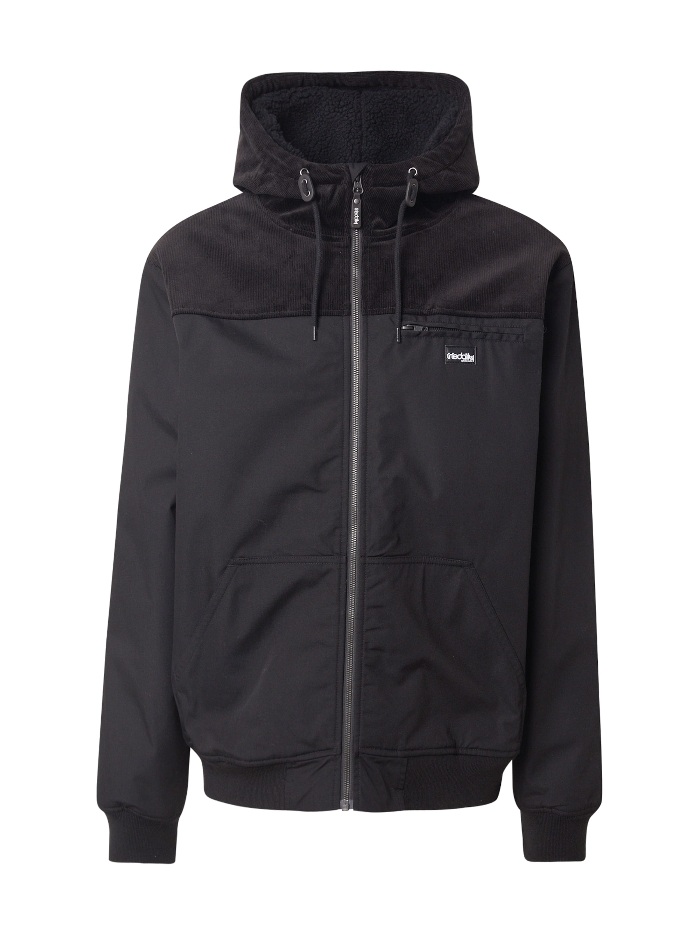 Iriedaily Övergångsjacka 'Hafen' i svart: framsida