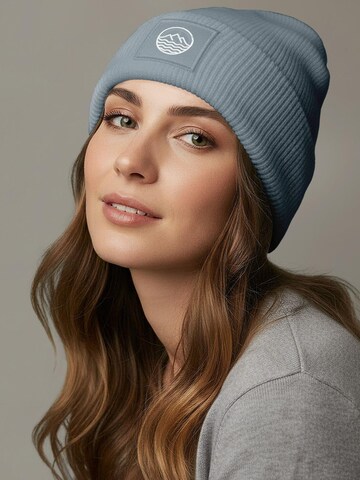 Neverless Beanie 'Mountain' in Blue