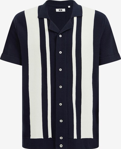 WE Fashion Button Up Shirt in Navy / White, Item view