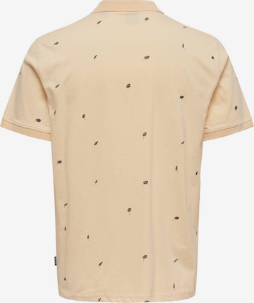 Only & Sons Poloshirt 'DAVE' in Beige