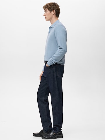 MANGO MAN Tröja 'Tens' i blå