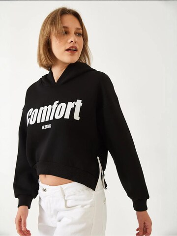 Bianco Lucci Sweatshirt 'Sweatshirts' in Black