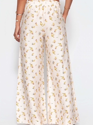 SASSYCLASSY Wide leg Byxa i beige