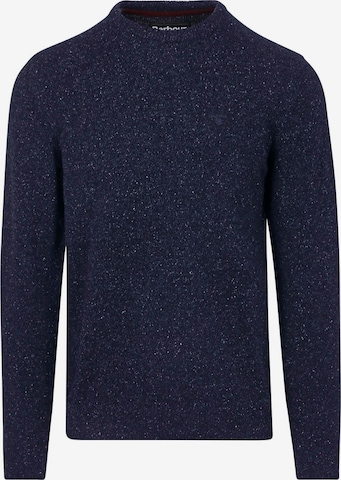 Barbour Trui 'Tisbury' in Blauw: voorkant