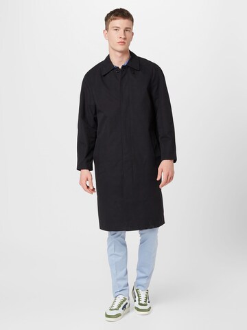 BURTON MENSWEAR LONDON Between-Seasons Coat in Black: front