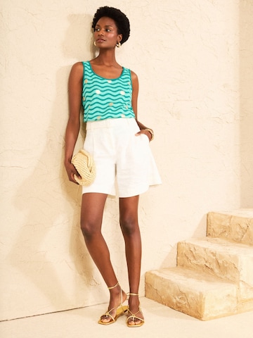 Haut love & roses en vert