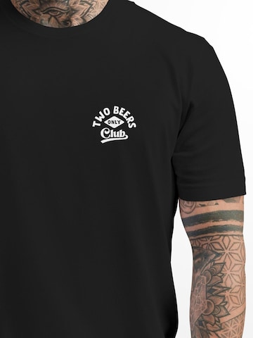 Neverless Shirt 'Two Beers only'‌‌‌‌‌‌‌ in Schwarz