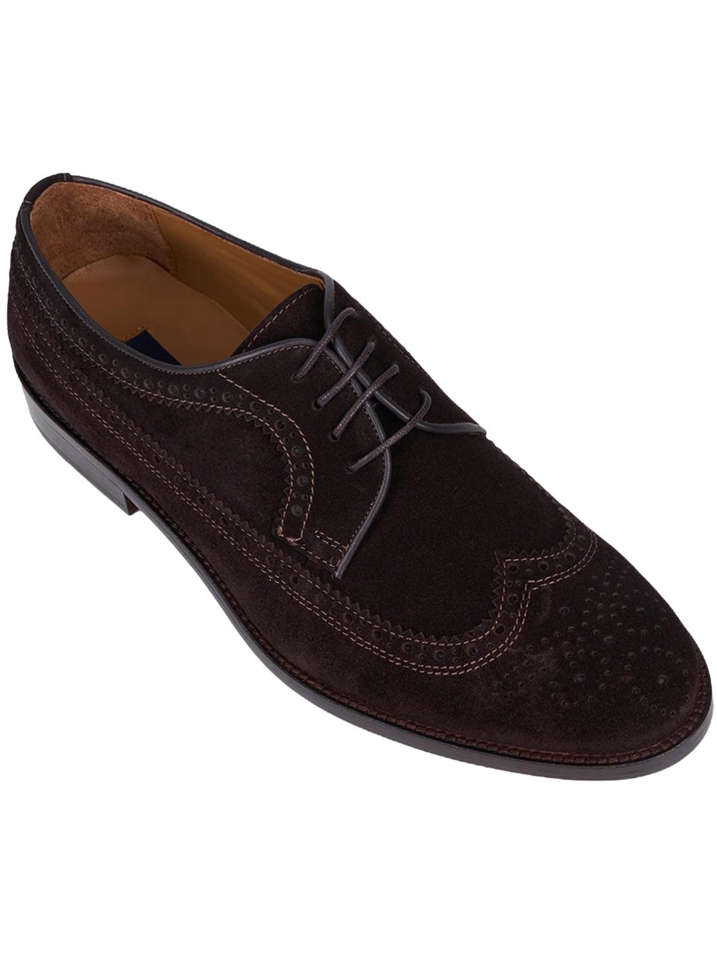 Chaussure à lacets 'DESA Herren-Wildleder-Brogue-Schnürschuhe' Desa en marron : devant
