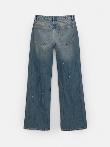 Pull&Bear Wide leg Jeans i blå