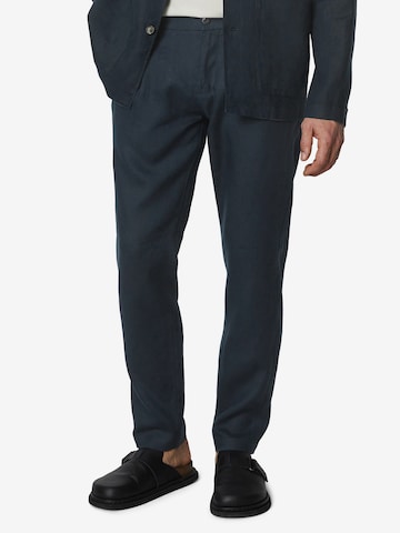 mėlyna Marc O'Polo Standartinis Klostuotos kelnės 'Osby': priekis