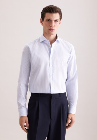 Coupe regular Chemise business 'Schwarze Rose' SEIDENSTICKER en bleu : devant