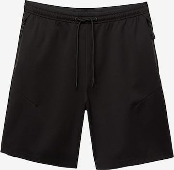 Pull&Bear Wide Leg Housut värissä musta: etupuoli