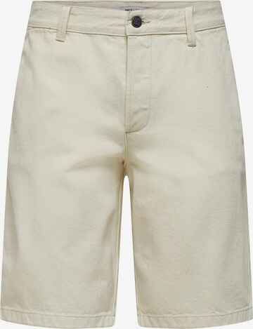 Pantalon chino 'Avi' Only & Sons en beige : devant
