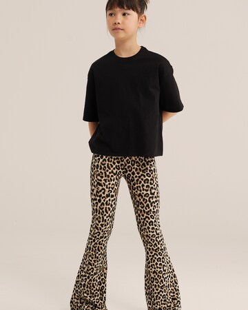évasé Pantalon 'Meisjes' WE Fashion en marron