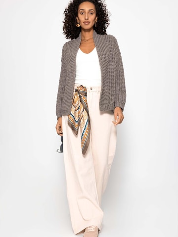 SASSYCLASSY Oversizestrickjacke in Grau