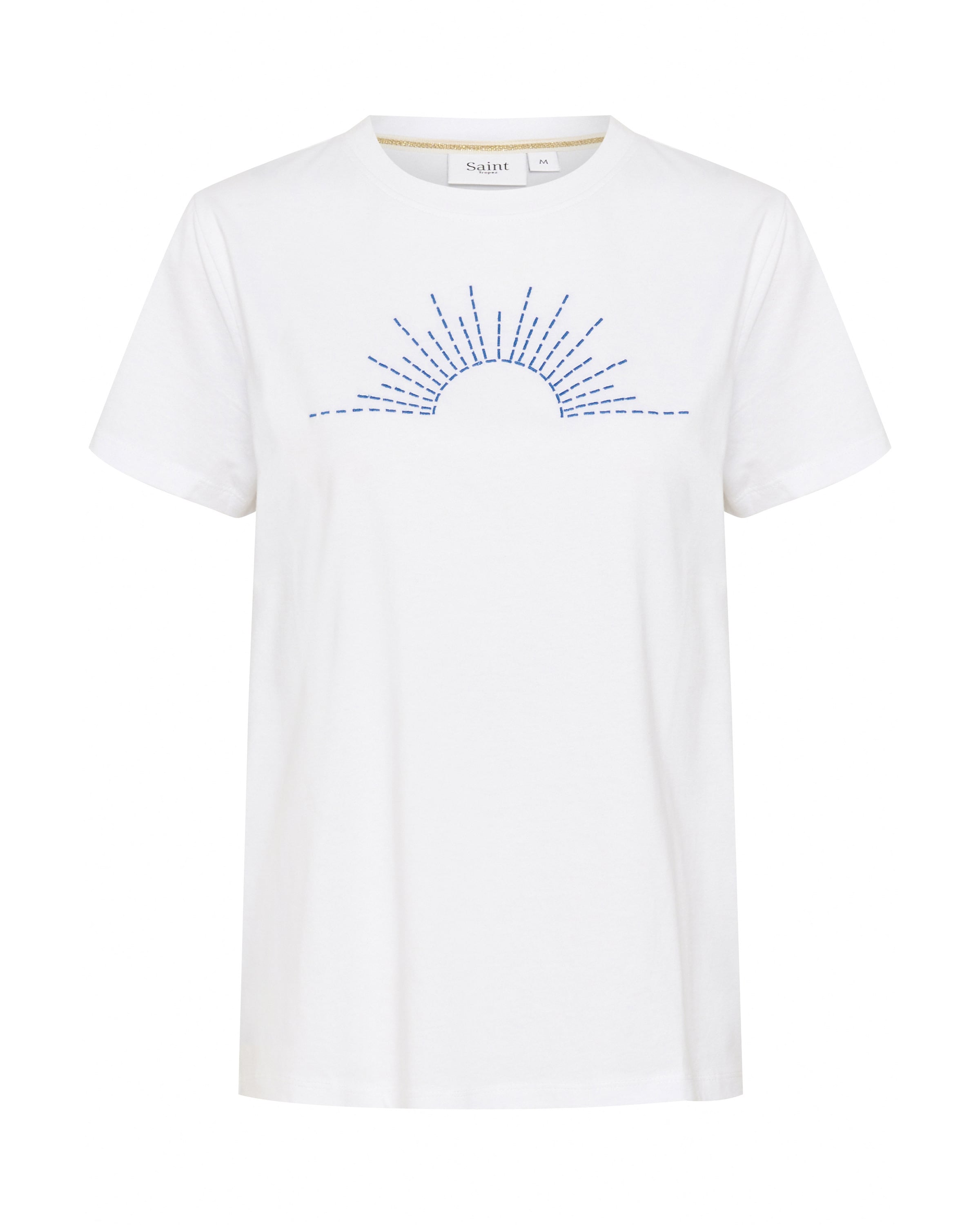 SAINT TROPEZ Majica 'SZKanva' | bela barva: sprednja stran