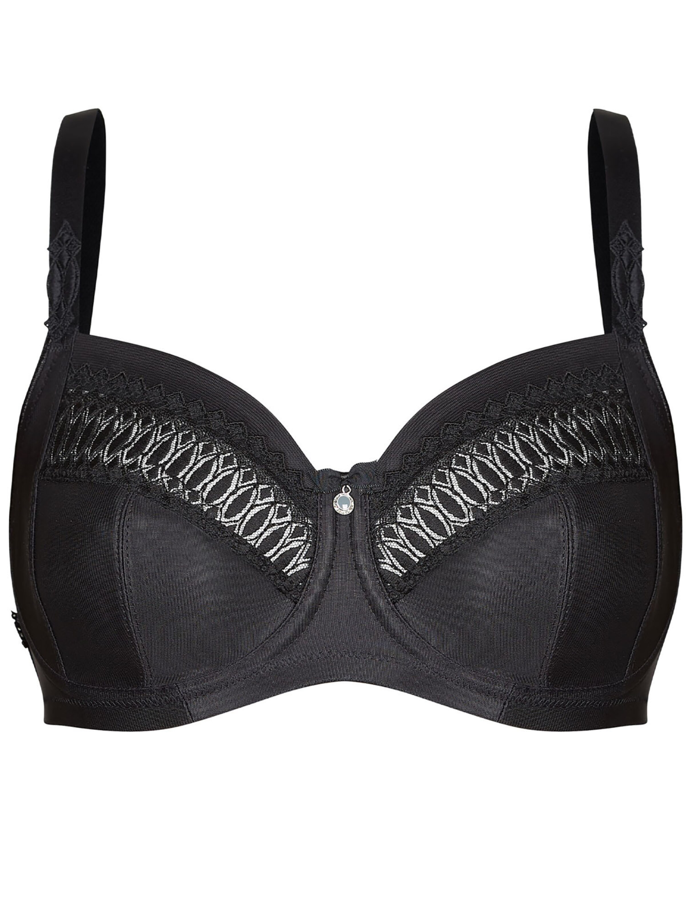 SUSA T-shirt Bra 'Santorin' in Black: front