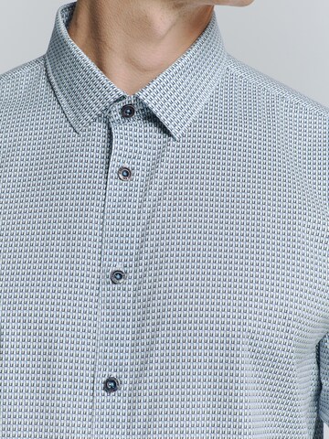 No Excess Slim fit Button Up Shirt in Blue