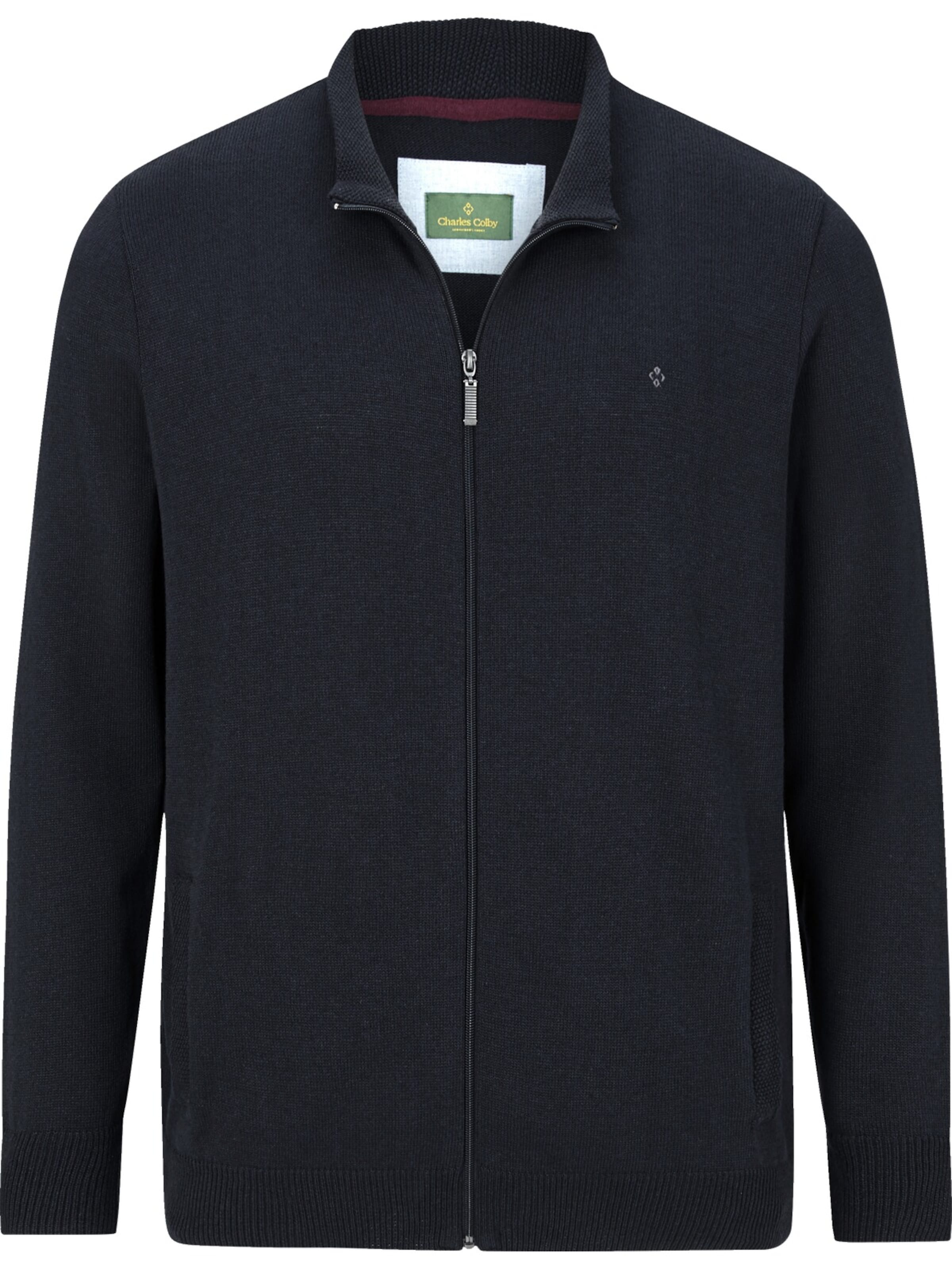 Charles Colby Strickjacke ' Earl Thomas ' in Blau: Vorderseite