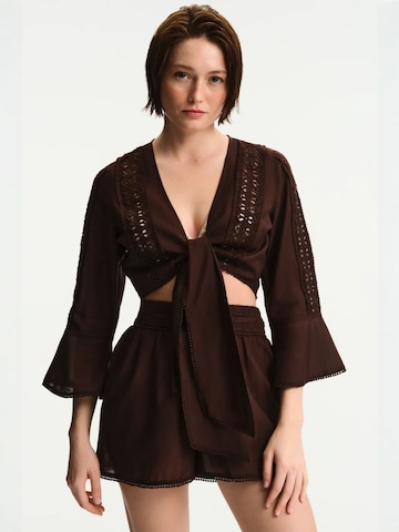 Penti Bluza 'Blusen' | rjava barva: sprednja stran
