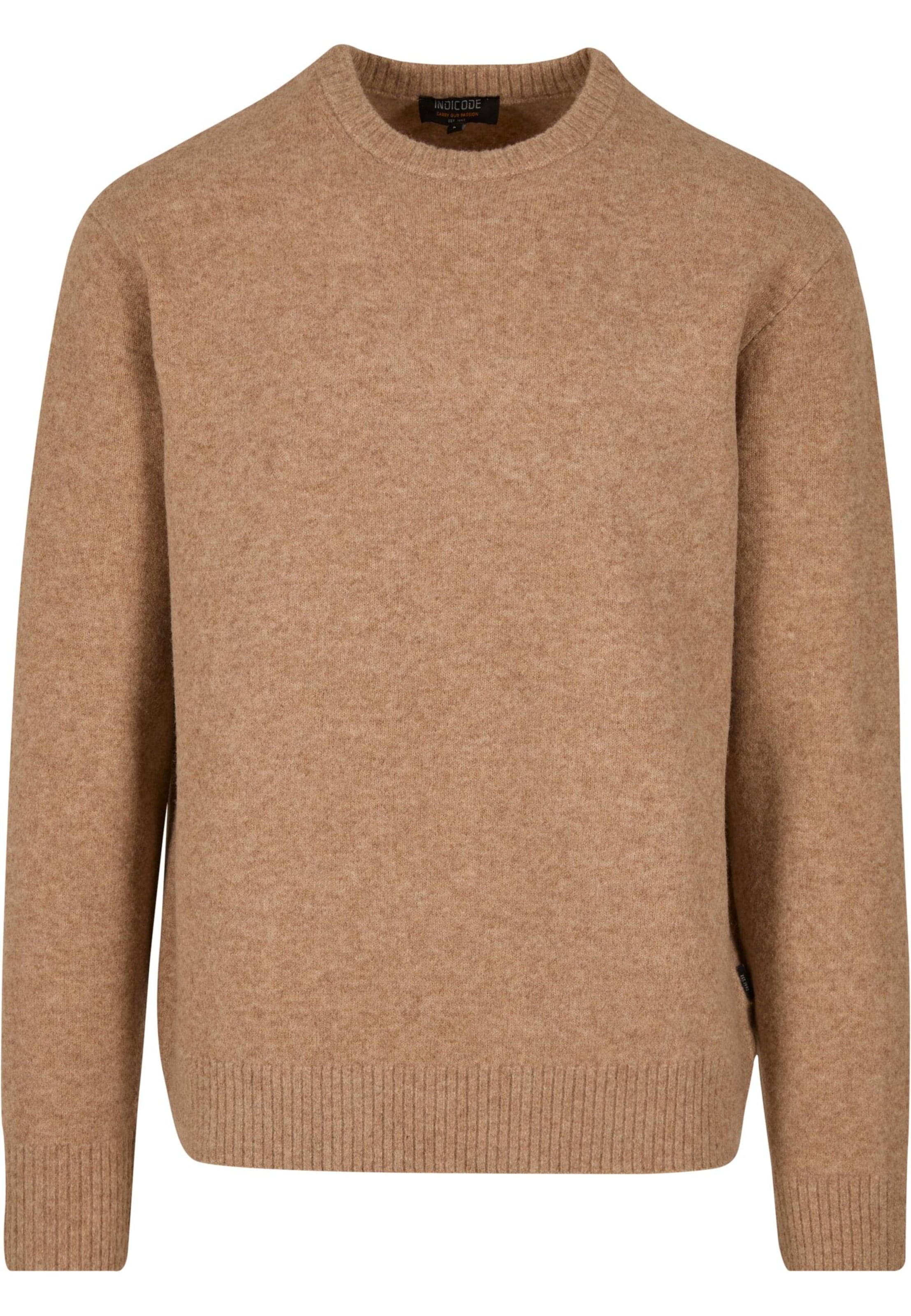 INDICODE JEANS Svetr 'Bertrax' – béžová: přední strana