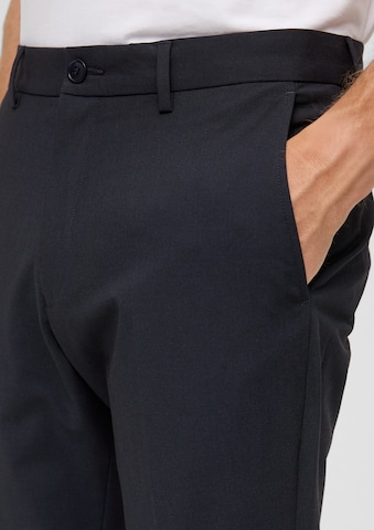 Coupe slim Pantalon à plis 'Pure' s.Oliver BLACK LABEL en bleu