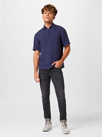 BOSS Orange Regular fit Button Up Shirt 'Rash' in Blue