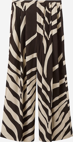 MANGO Wide Leg Housut 'Cuca' värissä ruskea: etupuoli