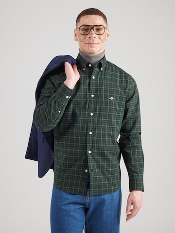 GANT Regular fit Πουκάμισο 'CLASSIC' σε πράσινο: μπροστά