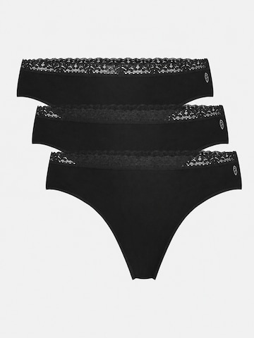 Bamboo basics String 'Amber' in Zwart: voorkant