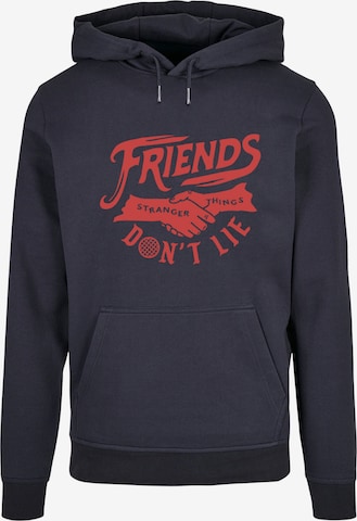ABSOLUTE CULT Sweatshirt 'Stranger Things - Friends Dont Lie' in Blue: front