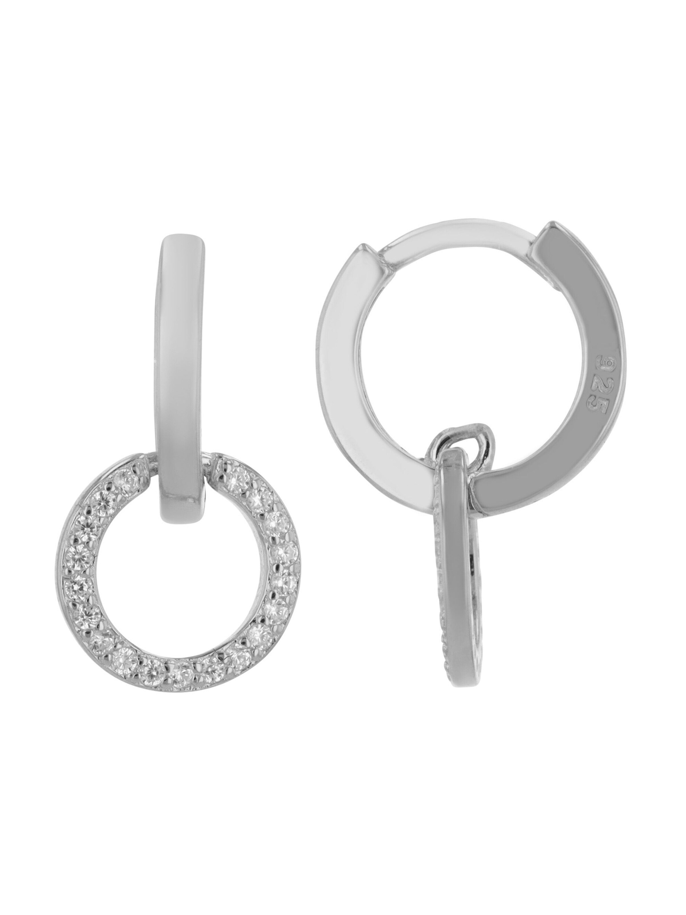 Akzent Earrings '"Holly" aus 925 Sterlingsilber, rhodiniert, langlebig' in Silver