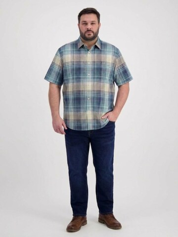 LERROS Regular Fit Kariertes Kurzarmhemd in großen Größen in Grün