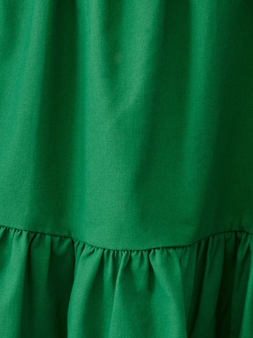 Robe 'AMAIA' Tussah en vert