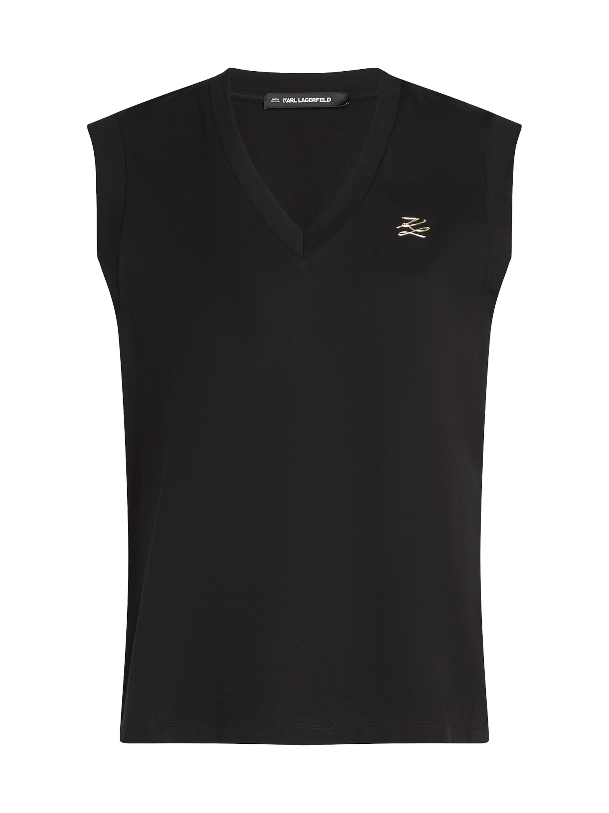 Karl Lagerfeld Tričko - Čierna: predná strana