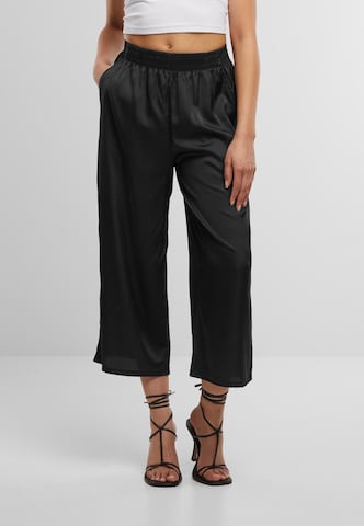 Urban Classics Wide Leg Hose in Schwarz: Vorderseite