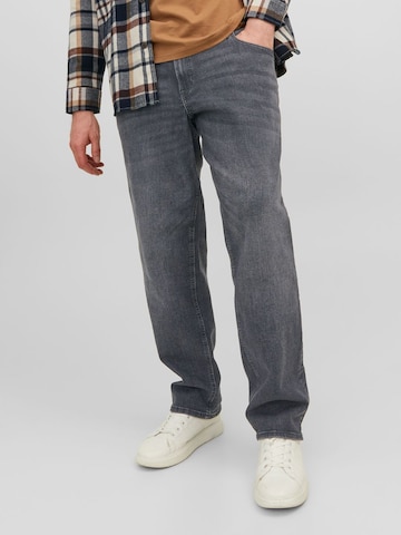 JACK & JONES Loosefit Jeans 'Mike' in Zwart: voorkant