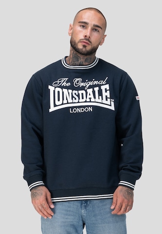 LONSDALE Sweatshirt 'Clifton' in Blue: front