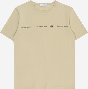 T-Shirt Calvin Klein Jeans en beige : devant