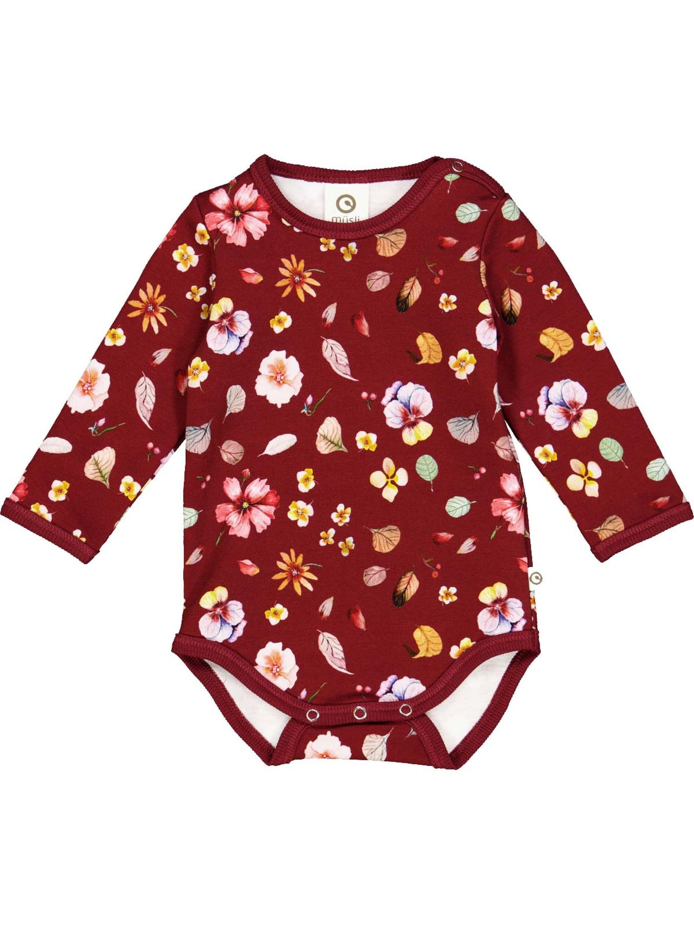 Tutina / body per bambino di Müsli by GREEN COTTON in rosso: frontale