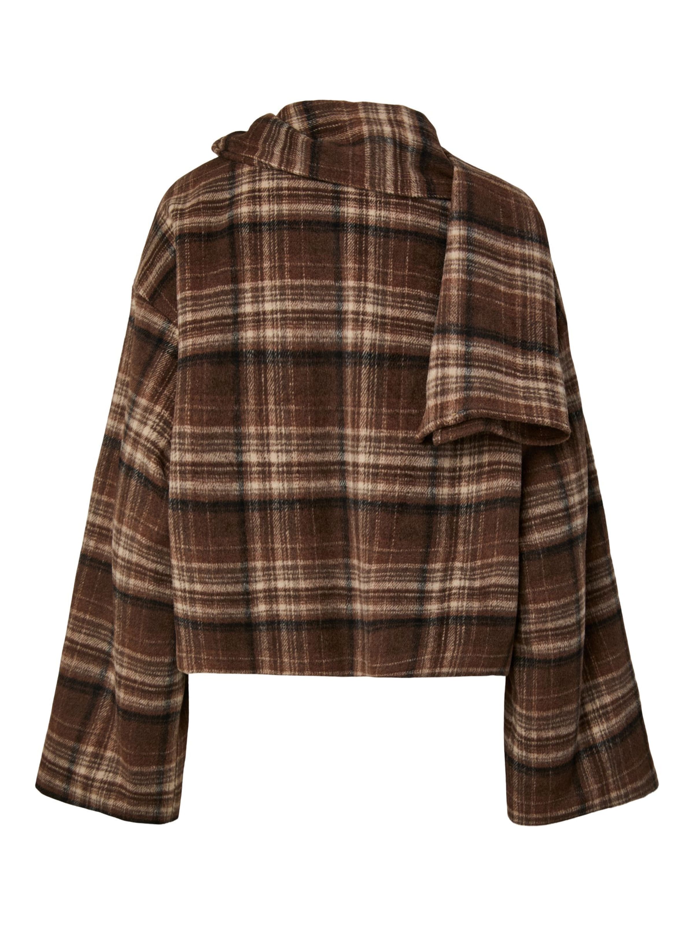 PIECES Jacke 'AMALIA ' in Braun